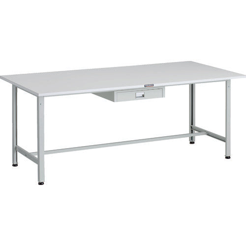 ＴＲＵＳＣＯ　軽荷重作業台（３００ｋｇ）ＡＥ型　１８００Ｘ９００ＸＨ７４０　薄型１段引出し付　ホワイト色 AE-1809UDC1 W