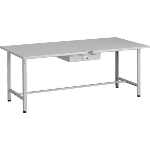 ＴＲＵＳＣＯ　軽荷重作業台（３００ｋｇ）ＡＥ型　１８００Ｘ９００ＸＨ７４０　薄型１段引出し付　ホワイト色 SAE-1809UDC1 W