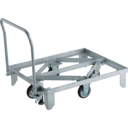 ＴＲＵＳＣＯ　ネットパレット台車　０８１０用　Ｌストッパー付　ハンドル付 RBPC-0810HS