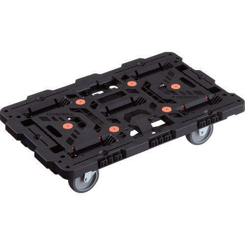 ＴＲＵＳＣＯ　連結式樹脂製平台車　ビートル　７００Ｘ４５０　自在３輪 BT700J3-E100