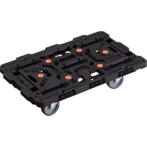 ＴＲＵＳＣＯ　連結式樹脂製平台車　ビートル　７００Ｘ４５０　自在５輪 BT700J5-E100