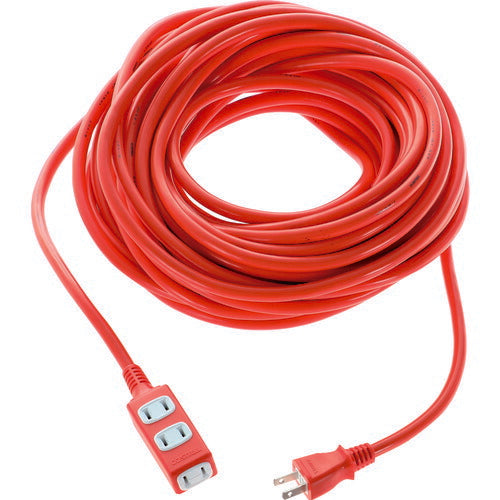 ＴＲＵＳＣＯ　ソフトタイププラグ　３個口タップ型　２０ｍ　オレンジ TRIS15-203-O