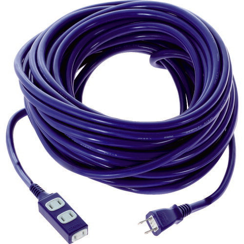 ＴＲＵＳＣＯ　ソフトタイププラグ　３個口タップ型　２０ｍ　バイオレット TRIS15-203-VI