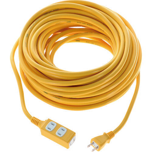 ＴＲＵＳＣＯ　ソフトタイププラグ　３個口タップ型　２０ｍ　イエロー TRIS15-203-Y