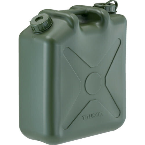 ＴＲＵＳＣＯ 両口ポリタンク（扁平缶）ノズル無し ２０Ｌ ＯＤ色 T0207-OD