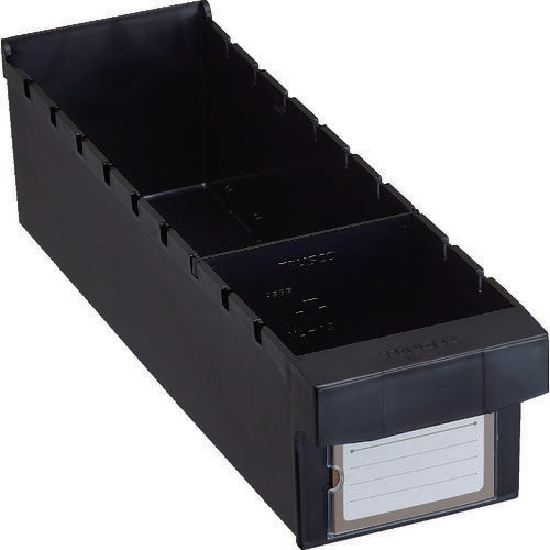 ＴＲＵＳＣＯ　パーツケース　ＷＵＷ型　バンラックケースＬ型引出　導電タイプ　内寸１１１×４１８×Ｈ１０８ ML-1D