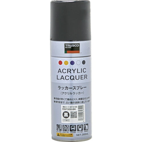 ＴＲＵＳＣＯ アクリルラッカースプレー 黒 ３００ｍｌ RSP300-BK