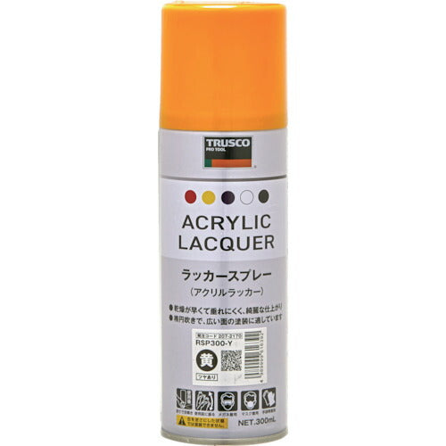 ＴＲＵＳＣＯ アクリルラッカースプレー 黄 ３００ｍｌ RSP300-Y