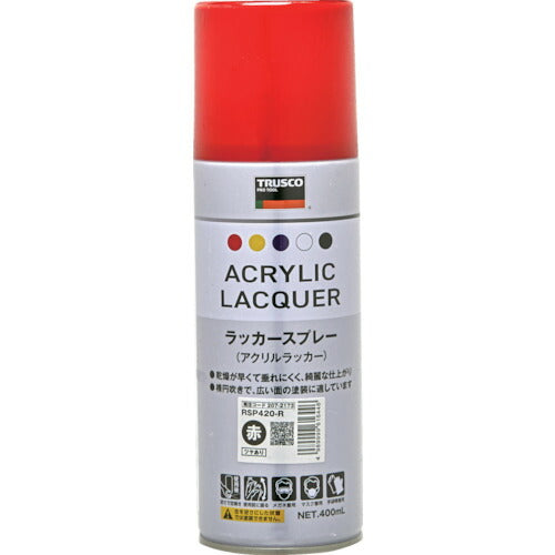 ＴＲＵＳＣＯ アクリルラッカースプレー 赤 ４００ｍｌ RSP420-R