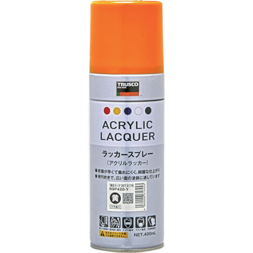 ＴＲＵＳＣＯ アクリルラッカースプレー 黄 ４００ｍｌ RSP420-Y