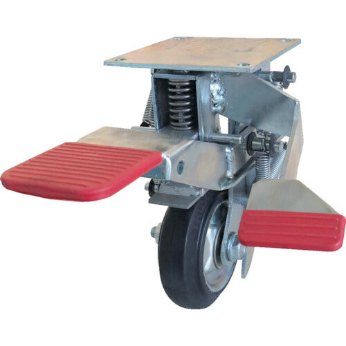 ＴＲＵＳＣＯ　前進アシスト機構付き台車ストッパー　１５０Φ用 ASST-150