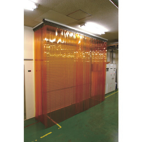 【取寄品】 ＴＲＵＳＣＯ ストリップドアシートセット 防虫オレンジ 厚み２ｍｍ幅２００ｍｍ 取付間口４ｍ×高さ２ｍ 完全オーバーラップ TSBO220-PR-4020S 【送料都度見積】