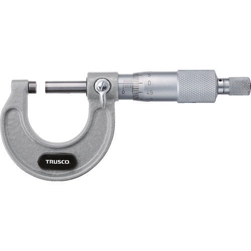 ＴＲＵＳＣＯ　標準外側マイクロメータ　測定範囲０～２５ｍｍ TMC-0025