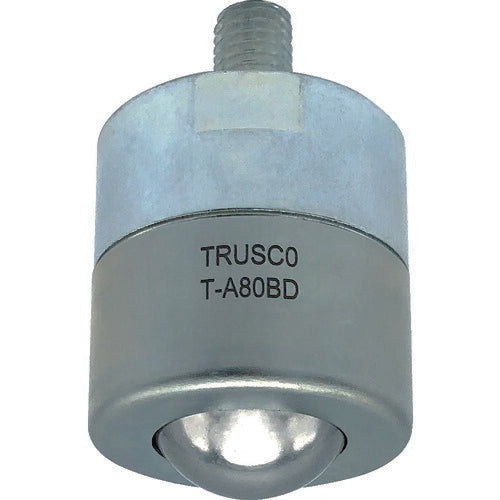 ＴＲＵＳＣＯ　ボールキャスター切削加工品　下向き用　スチール製　許容荷重８０ｋｇ T-A80BD