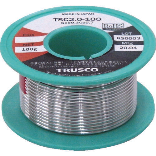 ＴＲＵＳＣＯ　鉛フリーはんだ（配管・配線用）Φ２．０－１００Ｇ TSC2.0-100