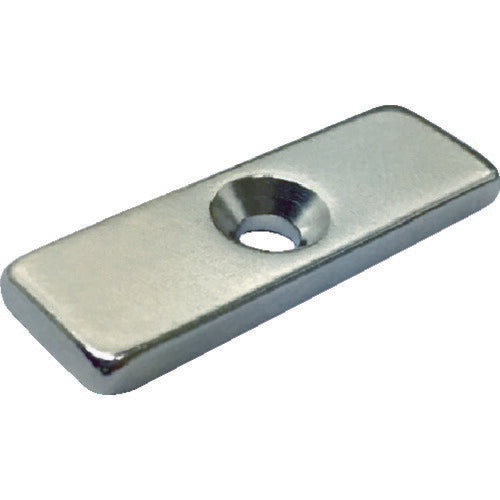 ＴＲＵＳＣＯ　ネオジム角形磁石　皿ねじ穴付　５ＭＭ×５ＭＭ×３ＭＭ　Ｍ１．６　１個入 T05K03-M1.6