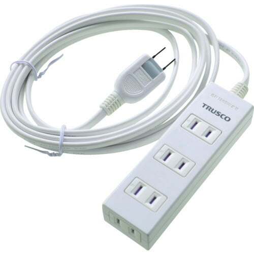 ＴＲＵＳＣＯ　電源タップ　２Ｐ４個口　３Ｍ　マグネット付 TOT2-403