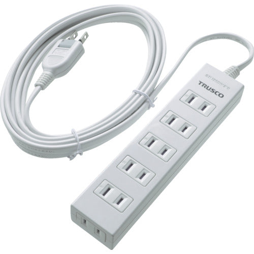 ＴＲＵＳＣＯ　電源タップ　２Ｐ６個口　３Ｍ　マグネット付 TOT2-603