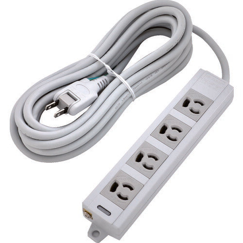 ＴＲＵＳＣＯ　電源タップ　３Ｐ抜け止め４個口　１０Ｍ　アース／マグネット付 TOT3N-410