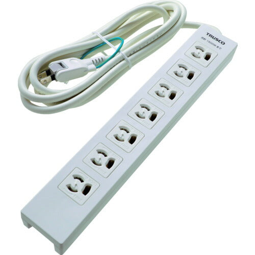 ＴＲＵＳＣＯ　電源タップ　３Ｐ抜け止め７個口　３Ｍ　アース／マグネット付 TOT3N-703
