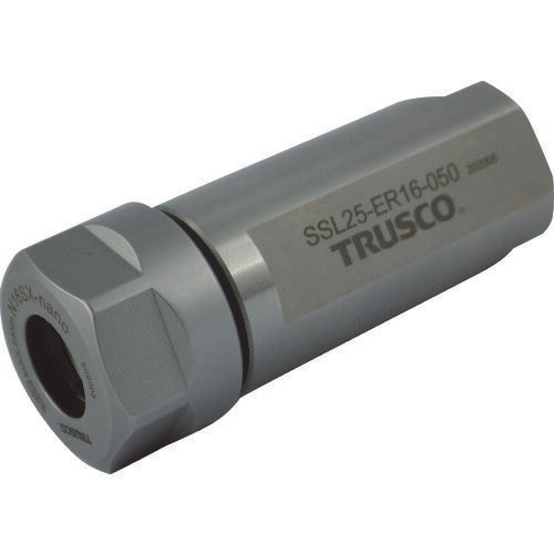 ＴＲＵＳＣＯ　【売切廃番】ＮＣ旋盤用ストレートシャンクコレットホルダ　フラット付きＥＲコレットホルダＳＳＬ型（メトリック）　シャンク径２５　全長８５　ＥＲ１１用 SSL25-ER11-070