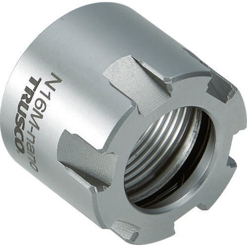 ＴＲＵＳＣＯ　ＮＣ旋盤用ストレートシャンクコレットホルダ　ＥＲＭナット　Ｍ１９ＸＰ１．０ N16MX