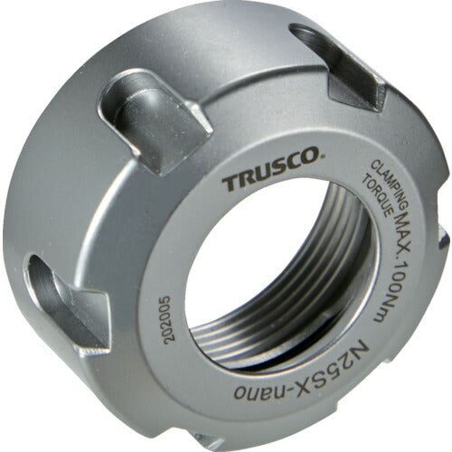ＴＲＵＳＣＯ　【売切廃番】ＮＣ旋盤用ストレートシャンクコレットホルダ　ＥＲナット　Ｍ５０ＸＰ１．５ N40SX