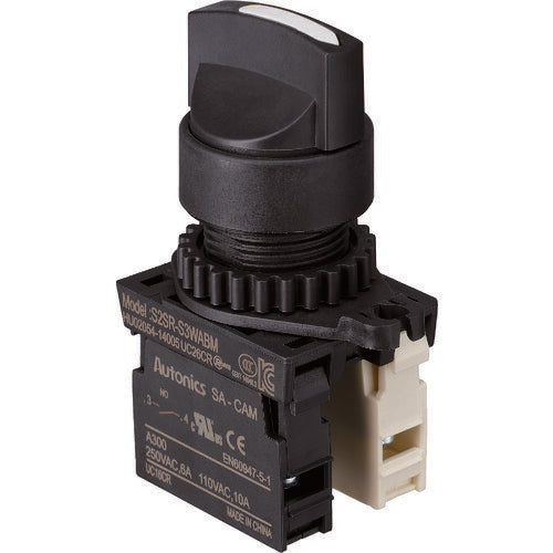 ＴＲＵＳＣＯ　セレクタスイッチ　Φ２５　９０°２ノッチ　１ａ－１ｂ　白 25S-902-1A1B-W