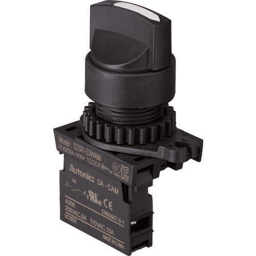 ＴＲＵＳＣＯ　セレクタスイッチ　Φ２５　９０°２ノッチ　１ａ　白 25S-902-1A-W