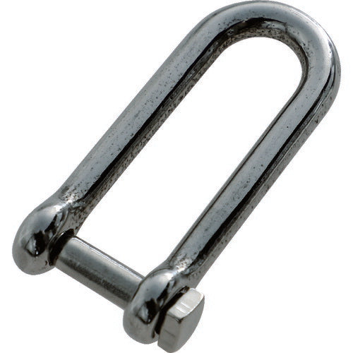 ＴＲＵＳＣＯ　ロング角頭シャックル　ステンレス製　Ｄ寸法４ｍｍ　（１個＝１袋） TLKS-4