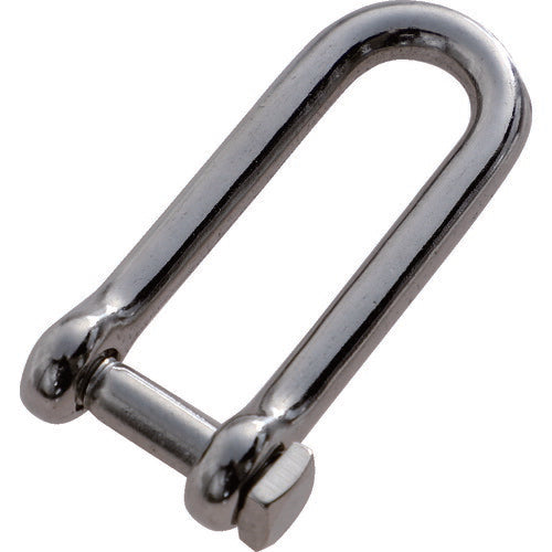ＴＲＵＳＣＯ　ロング角頭シャックル　ステンレス製　Ｄ寸法６ｍｍ　（１個＝１袋） TLKS-6