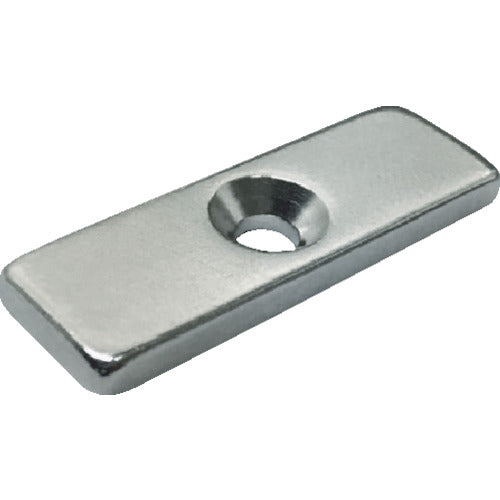 ＴＲＵＳＣＯ　ネオジム角形磁石　皿ねじ穴付　６ＭＭ×６ＭＭ×５ＭＭ　Ｍ１．６　１個入 T06K05-M1.6