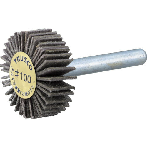 ＴＲＵＳＣＯ　ダイヤ軸付フラップホイール　オールダイヤ　Φ１５Ｘ軸径３　１００＃ P-DF1510-3A(100)