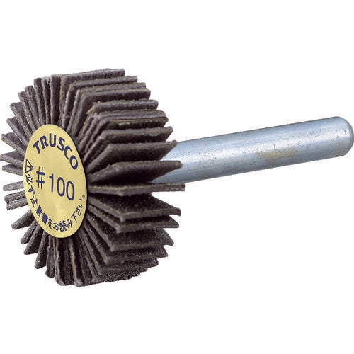 ＴＲＵＳＣＯ　ダイヤ軸付フラップホイール　オールダイヤ　Φ１０Ｘ軸径３　１００＃ P-DF1010-3A(100)