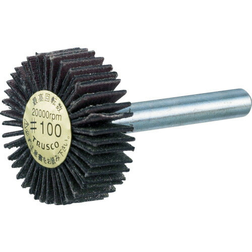 ＴＲＵＳＣＯ　ダイヤ軸付フラップホイール　オールダイヤ　Φ３０Ｘ軸径６　４００＃ P-DF3010-6A(400)