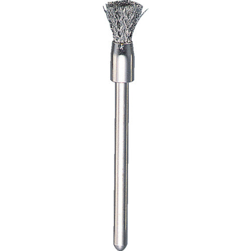 ＴＲＵＳＣＯ　エンド型ブラシ　ステンレス　線０．１Ｘ筒径Φ５Ｘ軸Φ３ 53E-4