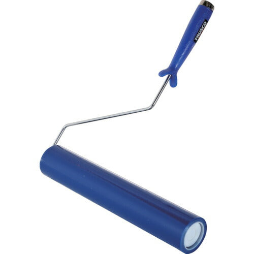 ＴＲＵＳＣＯ クリーンルーム用粘着ローラー１２インチ用ハンドル 粘着ローラー青１巻付 ２重袋入 CNR12H-B