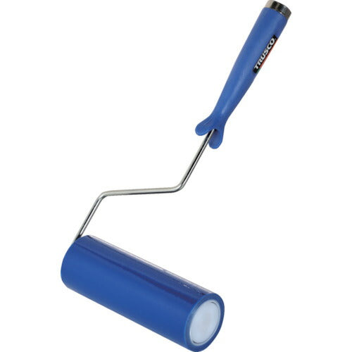 ＴＲＵＳＣＯ クリーンルーム用粘着ローラー６インチ用ハンドル 粘着ローラー青１巻付 ２重袋入 CNR6H-B