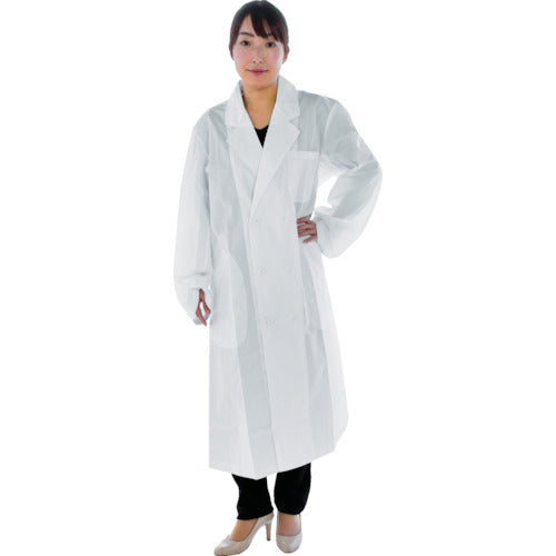 ＴＲＵＳＣＯ 研究用白衣 袖口ひも入 女子ダブル Ｓ WLC-WD-S