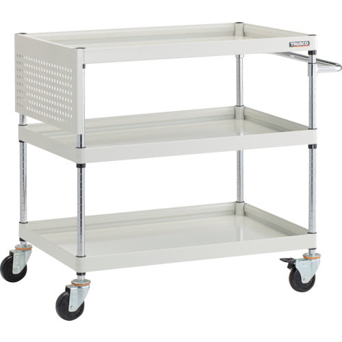 【取寄品】 ＴＲＵＳＣＯ ツールワゴン ファルコンワゴン ９００Ｘ６００ 短パネル付 ホワイト FAW-993PS-W 【送料都度見積】
