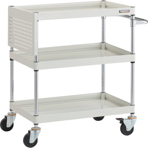 【取寄品】 ＴＲＵＳＣＯ ツールワゴン ファルコンワゴン ７５０Ｘ５００ 短パネル付 ホワイト FAW-973PS-W 【送料都度見積】