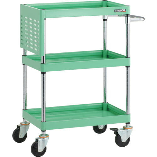 【取寄品】 ＴＲＵＳＣＯ ツールワゴン ファルコンワゴン ６００Ｘ４００ 短パネル付 ヤンググリーン FAW-963PS-YG 【送料都度見積】