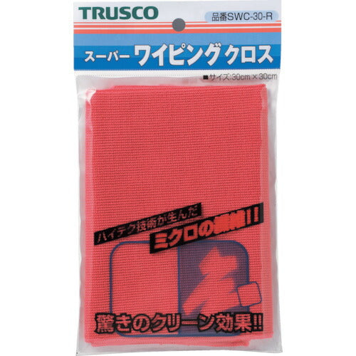 ＴＲＵＳＣＯ スーパーワイピングクロス ３００ｍｍＸ３００ｍｍ 赤 SWC-30R