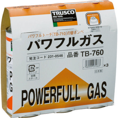 ＴＲＵＳＣＯ　パワフルガス　２４０ｇ　３本パック TB-760