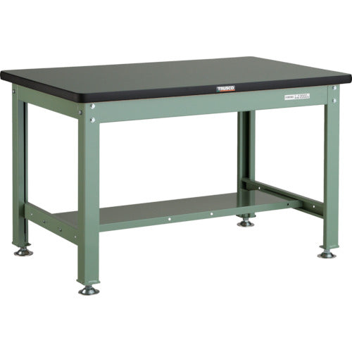 ＴＲＵＳＣＯ　中荷重作業台（２０００ｋｇ）ＤＷ型　９００Ｘ７５０ＸＨ７４０　基本タイプ　グリーン色 RDW-900