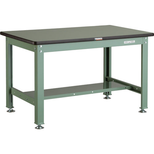 ＴＲＵＳＣＯ　中荷重作業台（１２００ｋｇ）ＨＷ型　１２００Ｘ９００ＸＨ７４０　基本タイプ　グリーン色　緑 RHW-1209(GN)