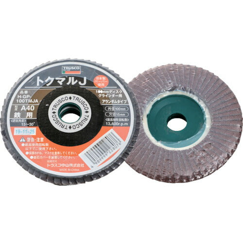 ＴＲＵＳＣＯ　トクマルＪ　アランダム　Φ１００　（１０枚入）　４０＃ GP-100TMJA(40)