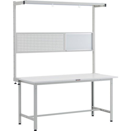 ＴＲＵＳＣＯ　軽荷重作業台（３００ｋｇ）ＡＥ型　１５００Ｘ７５０ＸＨ１９４８（全高）　ツールハンガーフルセット付　ホワイト色 AE-1500THFS W