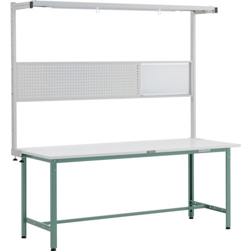ＴＲＵＳＣＯ　軽荷重作業台（３００ｋｇ）ＡＥ型　１８００Ｘ７５０ＸＨ１９４８（全高）　ツールハンガーフルセット付　グリーン色 AE-1800THFS