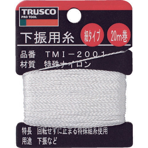 ＴＲＵＳＣＯ 下げ振り用糸 細２０ｍ巻き 線径０．８５ｍｍ TMI-2001